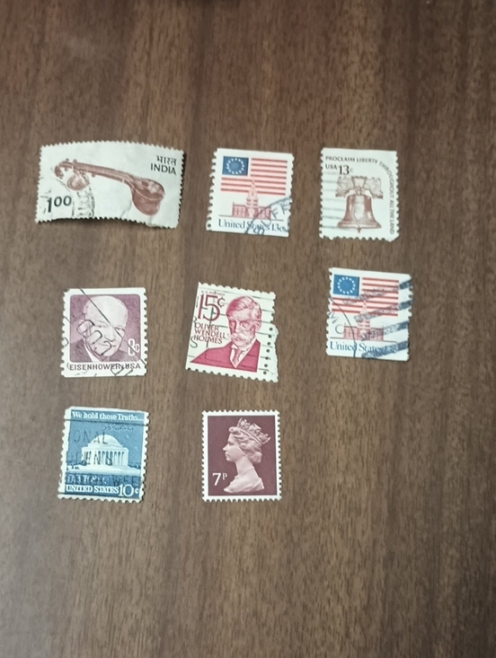 Other - Vintage Mixed Postage Stamp Lot - Red, Blue, Brown